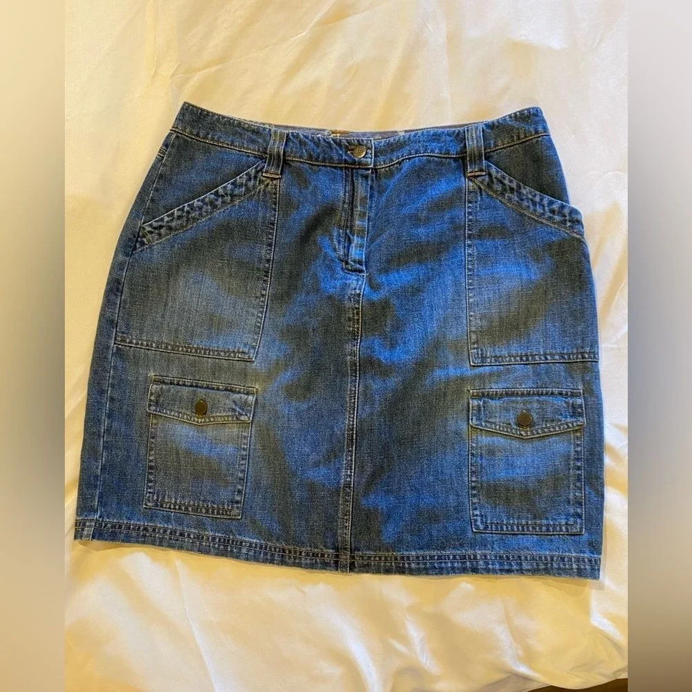 Ruff Hewn Denim‎ Skirt, size 10 Pockets Mini